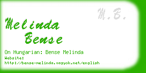 melinda bense business card